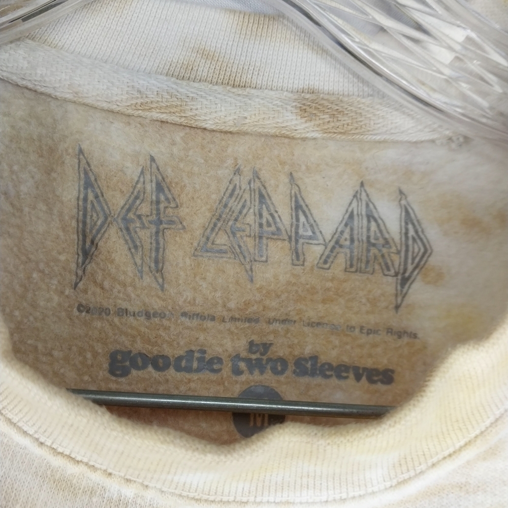 Goodie Two Def Leppard Hysteria Tie-Dye Colorful Graphic Sweatshirt - Picture 3 of 9